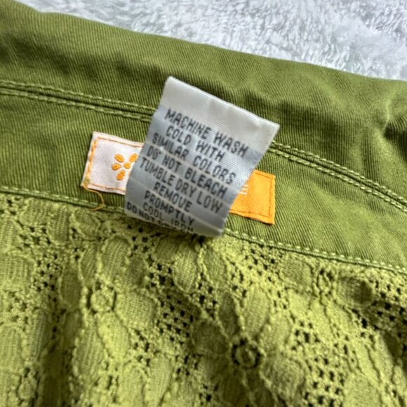 Tulle Womens Olive Green Military Style Jacket XL Cotton Pockets Lightweight - Picture 4 of 7